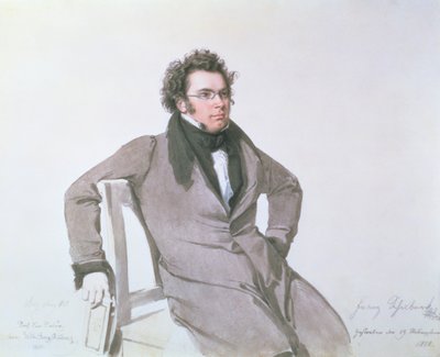 Franz Schubert by Wilhelm August Rieder